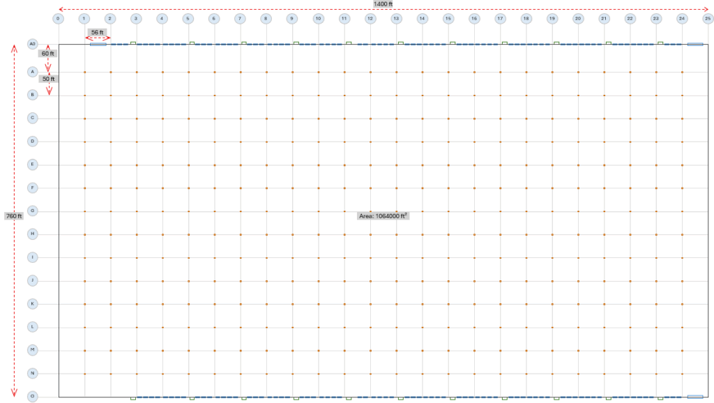 Building Shell with column grids