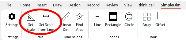 SimpleDim Ribbon Toolbar
