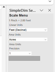 SimpleDim Scale Menu